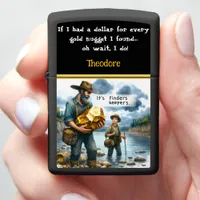 A treasure hunt by the river on a sunny afternoon zippo lighter