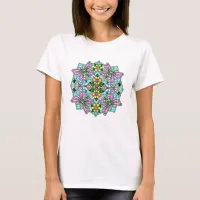 Pink Butterfly Mandala Whimsical Hand Drawn   T-Sh T-Shirt