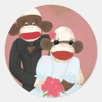 Sock Monkey Wedding(Bowty & Violet) Sticker