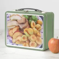 Healthy Snack Fruit Platter Photo Metal Lunch Box