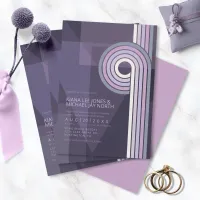 Refined Lines Geometric Wedding Violet ID983 Invitation