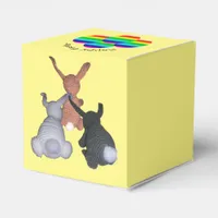 Favor Box - Three Bunnys and Four Eggs