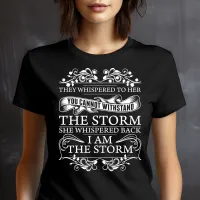 They Whispered To Her She Whispered I Am The Storm Tri-Blend Shirt