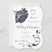 Victorian Elegant Rose Flowers Romantic Beloved  I Invitation