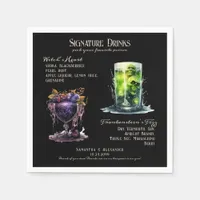 Gothic Wedding Whimsigoth Signature Drinks Napkins