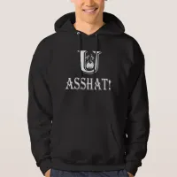 You Asshat White Funny Face Hoodie