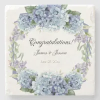 Forget-Me-Not Flowers Watercolor Elegant  Stone Coaster