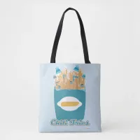 Funny Chili Fries Silly Food Cartoon Pun Tote Bag