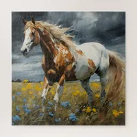 A Gorgeous Pinto Horse Jigsaw Puzzle