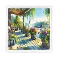 Lake House View | Deck over looking the Bay Acrylic Tray