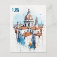 Turin Italy Travel Postcard