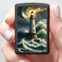 Lighthouse Amidst the Storm Zippo Lighter