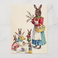 Vintage Easter Rabbits Postcard