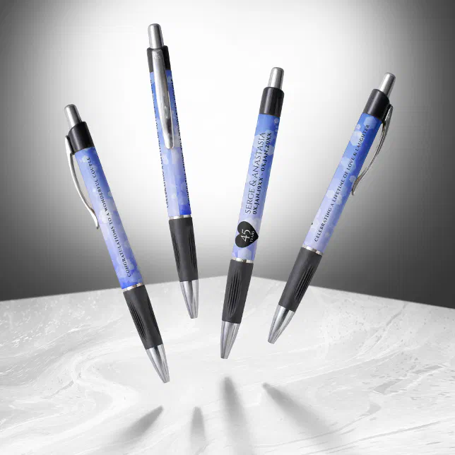 Elegant 45th Sapphire Wedding Anniversary Pen