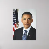 President Barack Obama First Term Offical Portrait Canvas Print