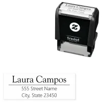 Single Person Modern Simple Return Address Self-in Self-inking Stamp