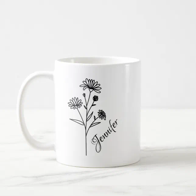 Personalized Birth Flower With Name - SEPTEMBER  Coffee Mug