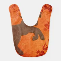 Majestic Horse in Asian Floral Tapestry Baby Bib