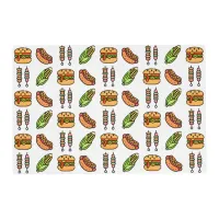 Barbecue Foods | Hamburger, Hotdog, Shish Kabob Placemat