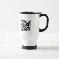 Modern Sleek White Branded Custom Logo Qr Code Mug