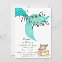 Mermaids and Pirates Birthday Invitation