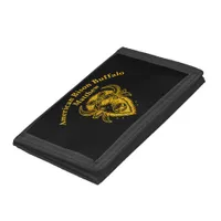 Bison With Bandana in Graphic Style Artwork Trifold Wallet