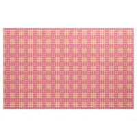 Trendy Yellow & Pink Abstract Geometric Pattern Fabric