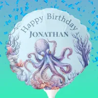  Octopus Under the Sea Personalized Birthday Balloon