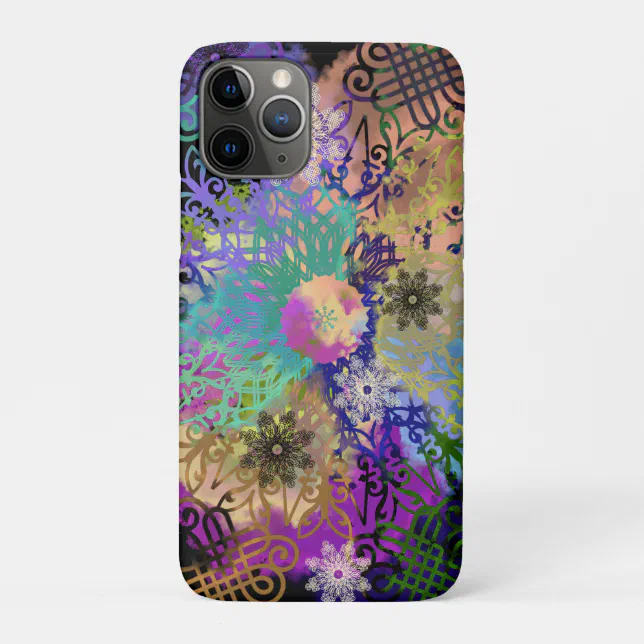 Mandala colorful geometric lace iPhone 11 pro case