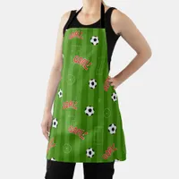 Goal Soccer Playing Field Cartoon Football Pitch Apron