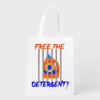 Free the Detergent Funny Laundry Slogan Grocery Bag