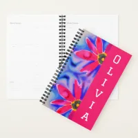 tropical flowers colorful watercolor art  planner