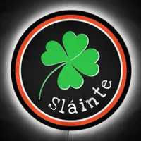 [Irish Pride] Orange Shamrock Slainte Toast LED Sign