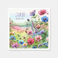 Personalized Floral Wedding Personalized Napkins