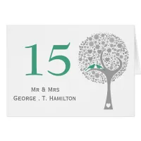 whimsy tree mint lovebirds mod table numbers