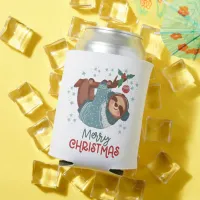 Lazy Sloth Christmas  Can Cooler