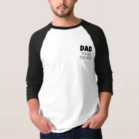 Dad Tee-Rific Golf Pun Black And White Long Sleeve T-Shirt