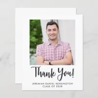 Budget Modern Graduation Thank You Typography