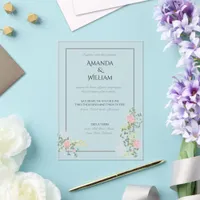 Finely flourished wedding invitation 