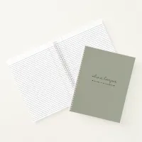 Sage Olive Green Letters to Daughter Journal