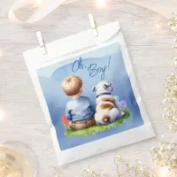 Oh, Boy! Baby and Bulldog Baby Shower Favor Bag