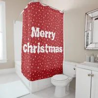 Christmas Trees and Snowflakes Shower Curtain