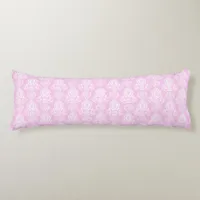 Elegant, Vintage, Victorian Pastel Pink Damask  Body Pillow