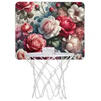 Timeless Rose Floral Charm Mini Basketball Hoop