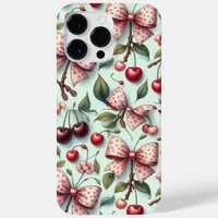 bow and cherry pattern  Case-Mate iPhone 14 pro max case