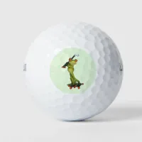 Frog Figurine Golfer Ultra 500 Distance Golf Ball