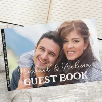 Elegant Mr & Mrs Wedding Photo Guest Book