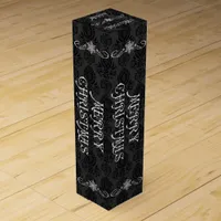 Christmas Elegant, Victorian Black Damask  Wine Box