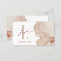 Pink Watercolor Business Card