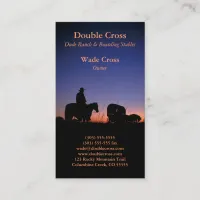 Western Dude Ranch Business Card